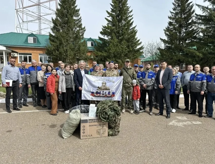 «Трансгаз Уфа», союз ветеранов СВО г.Стерлитамак и «Святая Русь» передали бойцам оборудование для защиты от дронов